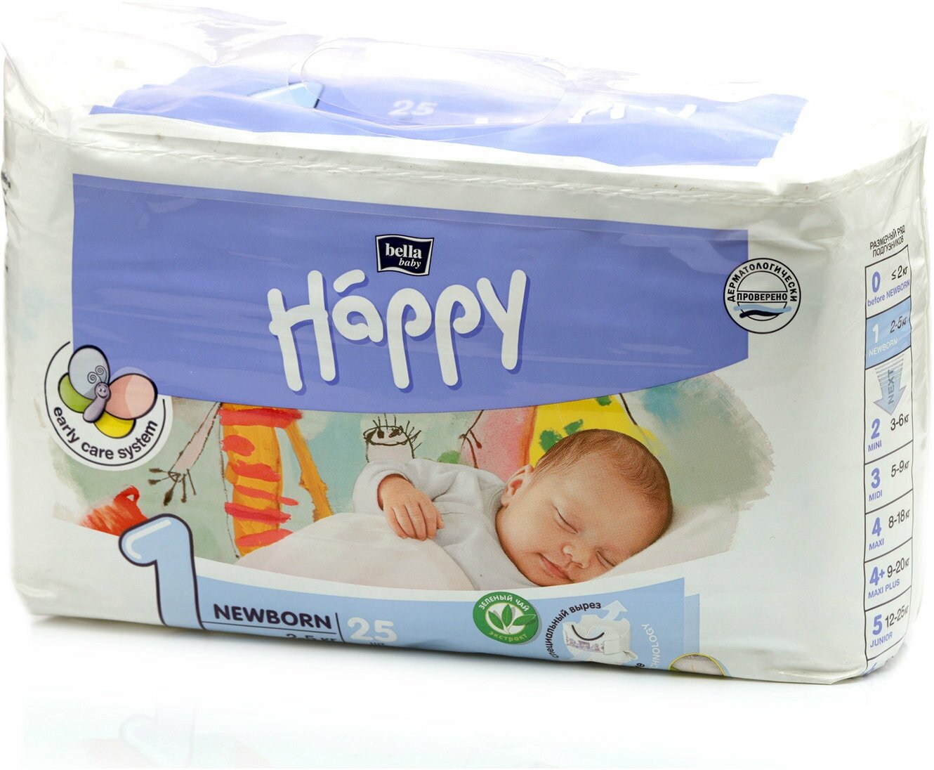 Подгузники Bella Baby Happy Newborn (2-5 кг) 25 шт