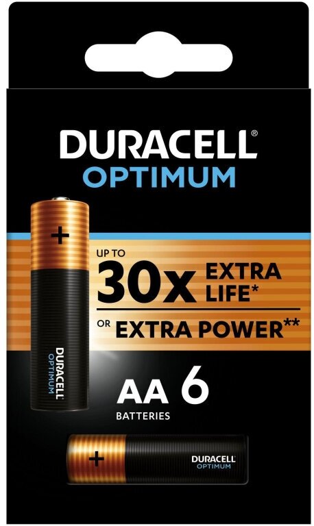 Батарейка Duracell Optimum LR6-6BL (5014065) АА/алкалиновые/15v/6шт./уп