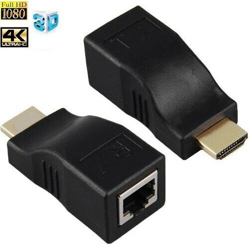 Удлинитель HDMI Orient VE042 по витой паре extender М-М V1.4 1080p кабель один патч-корд RJ-45 до 30 метров orient ve062 vga extender удлинитель до 60 м по витой паре full hd 1080p 1920x1080 не требуется внешнее питание 30362