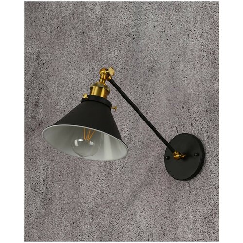 Настенный светильник Lumina Gubi LDW B016-1 BK, E27, 40 Вт