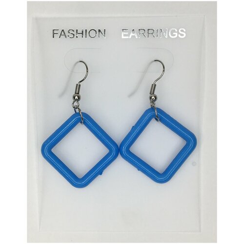 Серьги пластиковые Fashion Earrings голубые