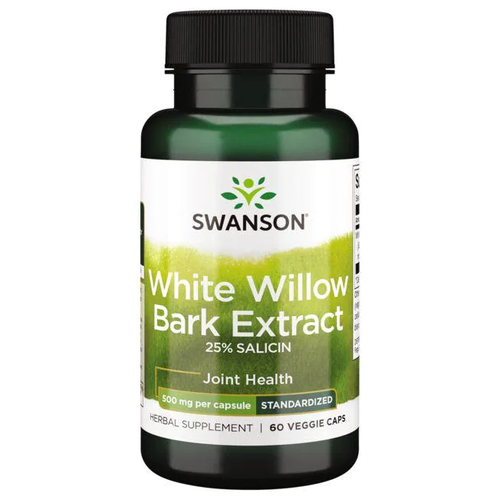 Swanson White Willow Bark Extract (Экстракт коры белой ивы) 500 мг 60 вег капсул, 03/24