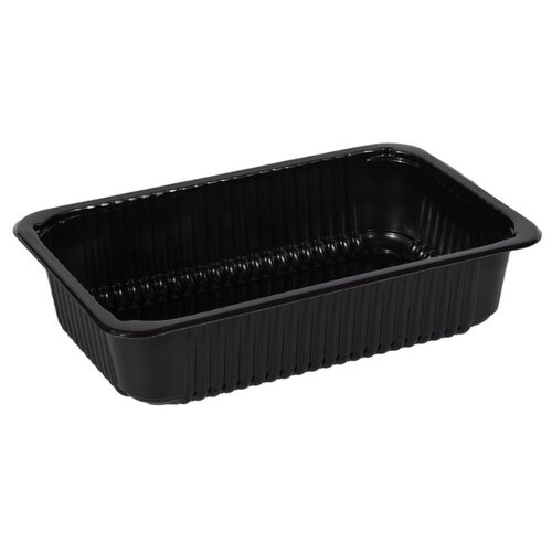 фото Контейнеры одноразовые стиролпласт, набор 175шт., 275*175*50мм, 1600мл, черные (код крышки 300317), цена за штуку, 300314