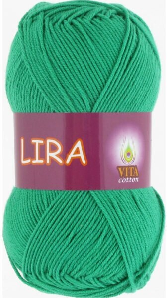 Пряжа Vita cotton Lira мятный (5027), 40%акрил/60%хлопок, 150м, 50г, 1шт