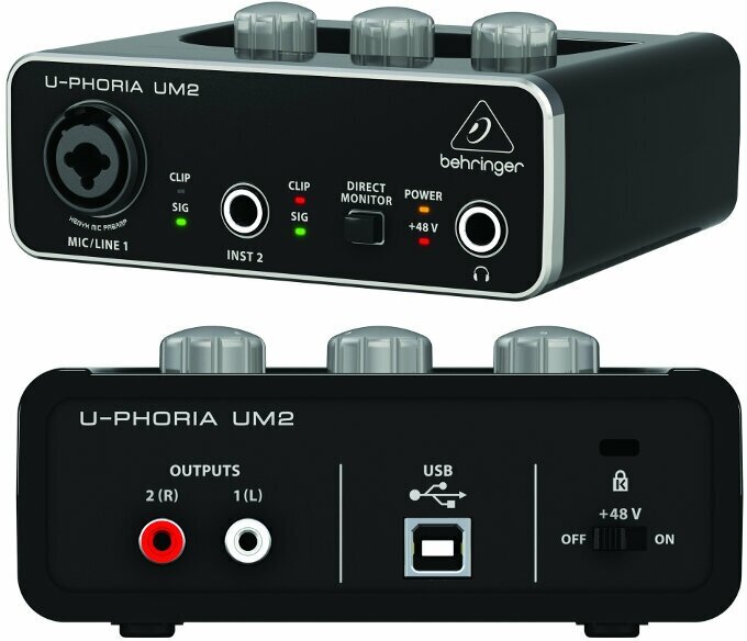 Аудиоинтерфейс BEHRINGER U-PHORIA UM2