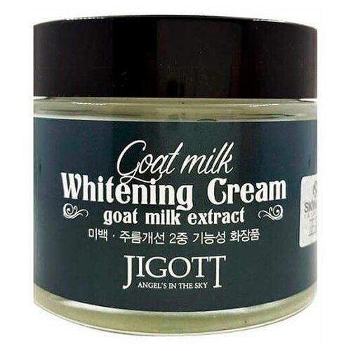 Jigott Goat Milk Whitening Cream Крем для лица отбеливающий с экстрактом козьего молока, 70 мл jigott goat milk whitening cream отбеливающий крем с экстрактом козьего молока