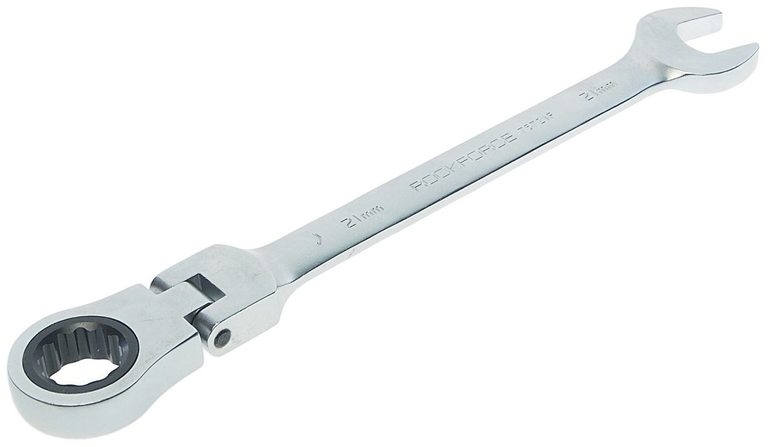 Ключ комбинированный ROCKFORCE трещоточный с подвижной головкой 21мм