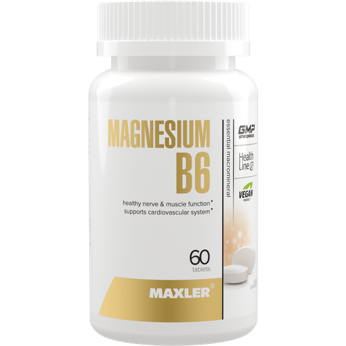 MAXLER Magnesium B6 таб., 66 г, 60 шт.