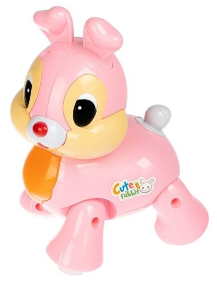 Музыкальная игрушка Bonna Б94038-А Весёлый кролик, розовый