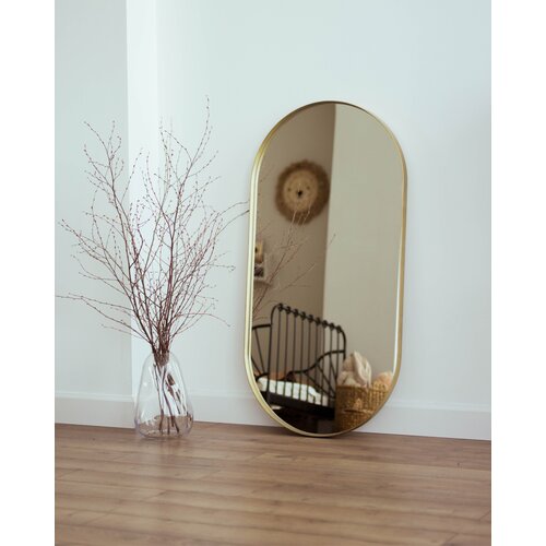 Зеркало в металлической раме, цвет латунь VITRIUM, 60 см х 120 см