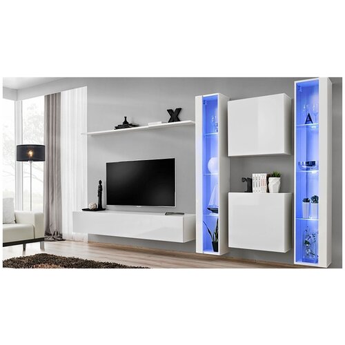 Гостиная 10 МДФ Белый DM635-6 Белый Фасадный 0101 33754₽