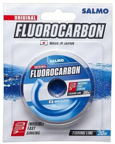 Флюорокарбоновая леска для зимней рыбалки / рыболовная со льда FLUOROCARBON (Salmo), 30м, 0.14мм