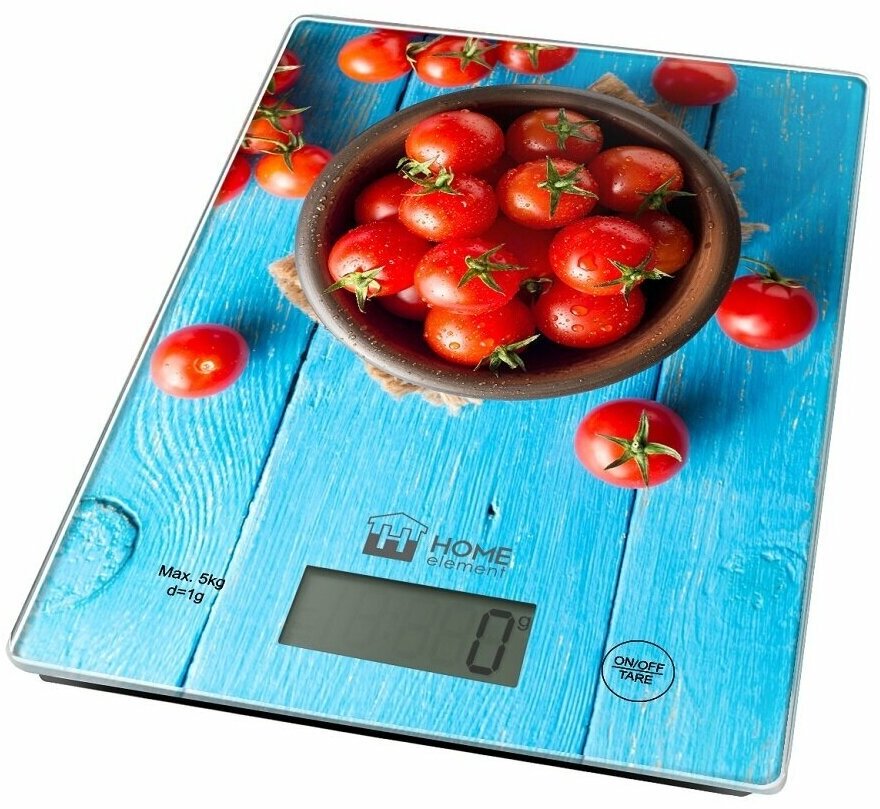 Весы кухонные HOME ELEMENT HE-SC935 спелый томат сенсор, встроенный термометр - фотография № 10