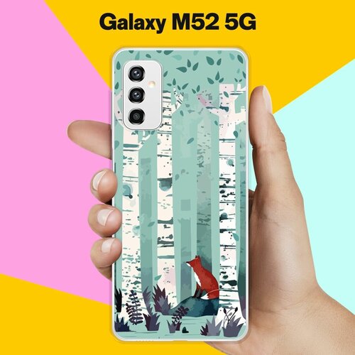 Силиконовый чехол на Samsung Galaxy M52 5G Лиса в лесу / для Самсунг Галакси М52