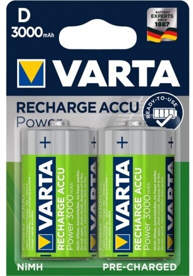 Аккумулятор Varta LR20 D 3000 mAh R2U (уп 2 шт)