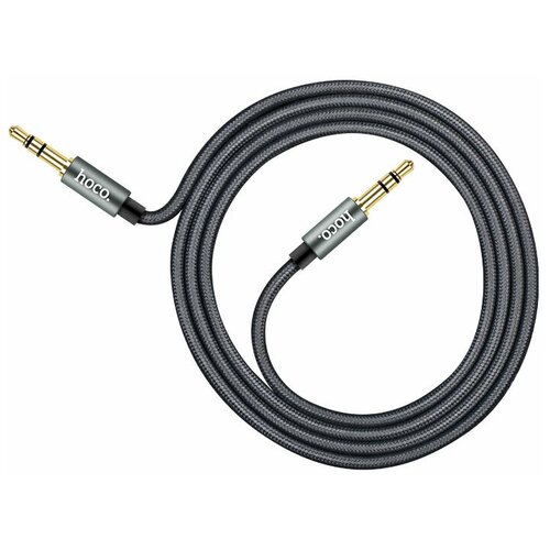 Кабель AUX в нейлоновой оплетке Hoco UPA03, 1м, серый кабель aux в нейлоновой оплетке hoco upa03 1м серый