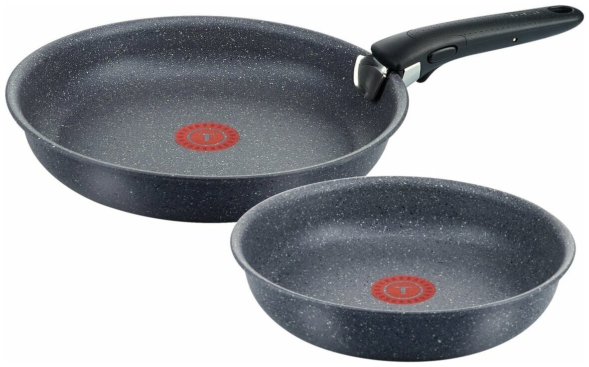 Набор посуды со съемной ручкой Tefal Ingenio Natural Force L3969102, 3 предмета, 24/28 см, с антипригарным покрытием, подходит для индукции - фотография № 19