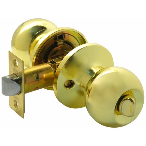 BUSSARE Ручка дверная межкомнатная с защелкой фалевая KNOB Фиксатор WC 67-03 GOLD 940000001251