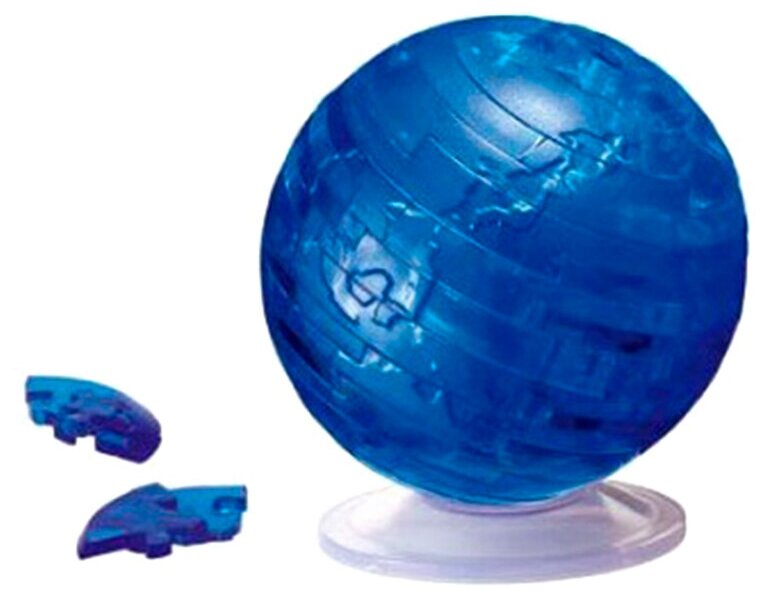 Головоломка 3D Crystal Puzzle Планета земля голубая цвет: синий - фото №3