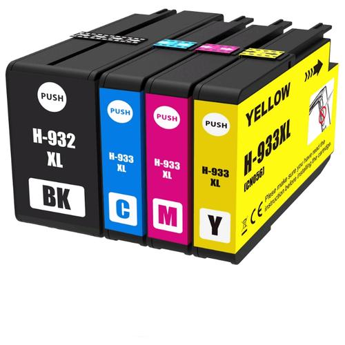 Комплект картриджей ProfiLine HP №932-933XL (CN053AE CN054AE CN055AE CN056AE) 4 цвета: голубой пурпурный желтый черный для струйного принтера совместимый