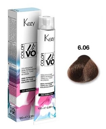 KEZY Color Vivo полуперманентная краска для волос, 6.06 Темный блондин мокко