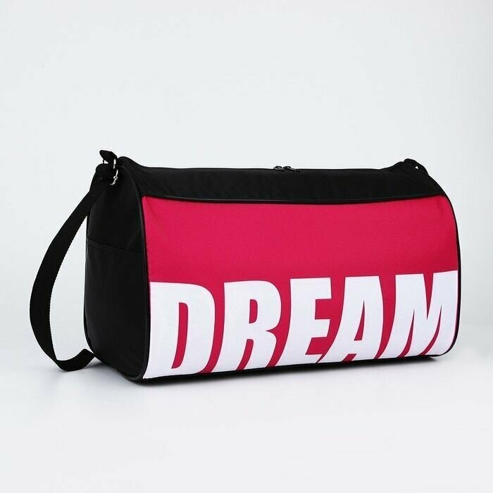 Сумка спортивная Dream, 40 см х 24 см х 21 см, цвет черный, розовый - фотография № 1