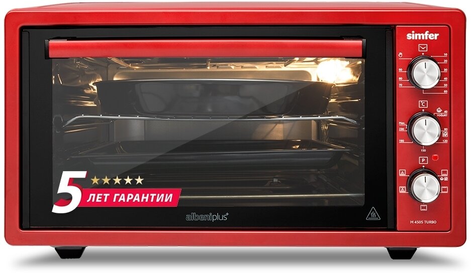 Мини-печь Simfer M4505, красный