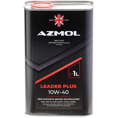 Масло моторное 10W-40 полусинтетическое AZMOL Leader Plus 4л