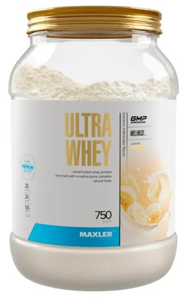 MAXLER EU Ultra Whey (Малая банка) 750 г (Banana Milkshake)