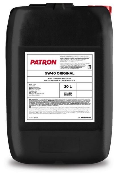    20-   acea a3/b4, api sn/cf, bmw ll-01,  mercedes-benz 226.5/229.3, gm-ll-b-025, psa b712296, rn 0700/rn0710, vw 502.00/505.00 Patron 5W4020LORIGINAL