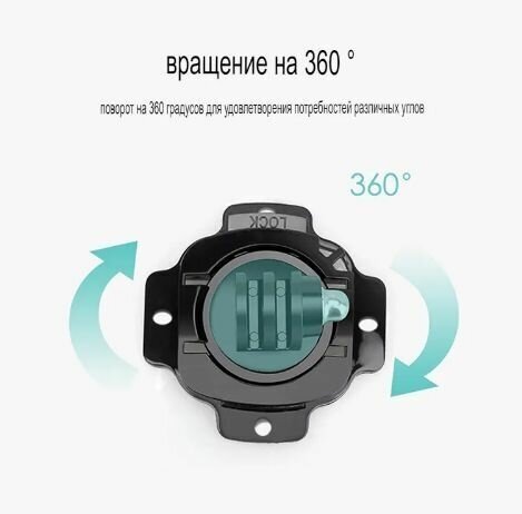 Junxing Крепление на шлем с поворотной платформой 360 Gopro, dji, action, insta360