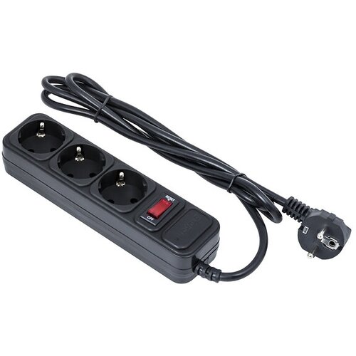 Сетевой фильтр ExeGate SP-3-3B 3 Sockets 3m Black 221179 сетевой фильтр perfeo powermate 3 sockets 3m black pf pm 3 3 0 b