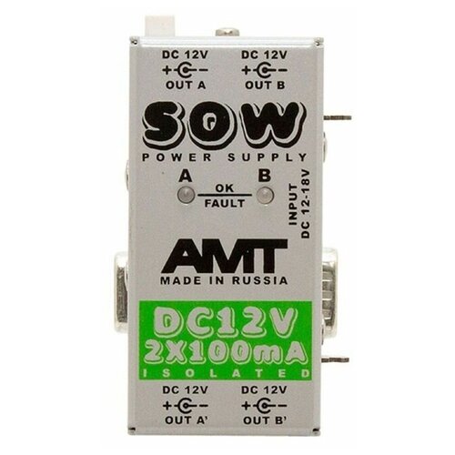 PSDC12-2 SOW PS-2 Модуль питания DC-12V 2x100mA АМТ Electronics 420000₽