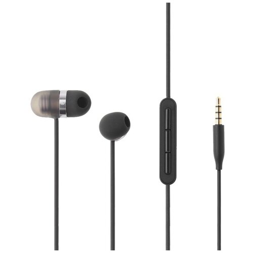 чехол для беспроводных наушников xiaomi mi earphones 2s rocket Проводные наушники Xiaomi Capsule Earphones Pro, 3 кнопки, позолоченный штекер 3,5, провод 1,25м, X16, черный