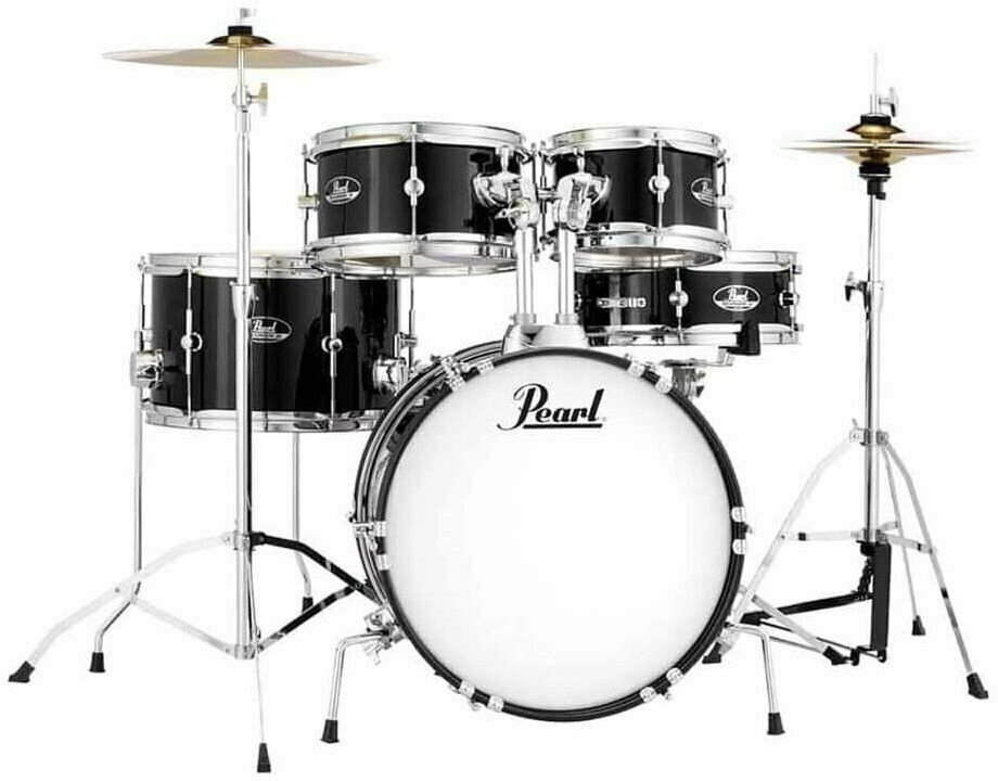 Pearl RSJ465C/C31 ударная установка из 5-ти барабанов, цвет Jet Black, стойки и тарелки в комплекте