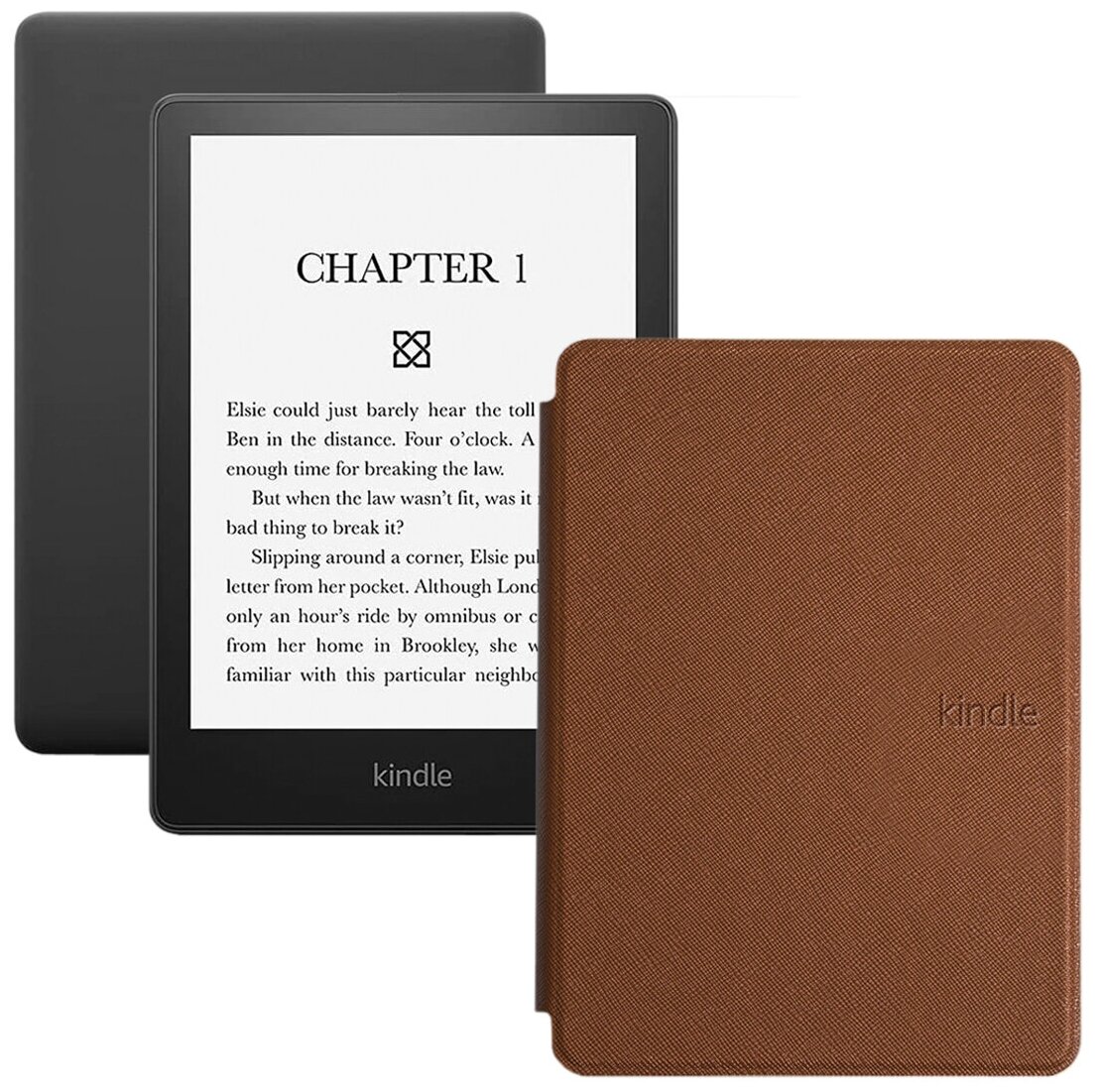 Электронная книга Amazon Kindle PaperWhite 2021 16 Gb black Ad-Supported с обложкой ReaderONE