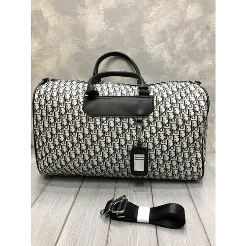 фото Сумка дорожная , 25х30х45 см, ручная кладь, серый экоlайн