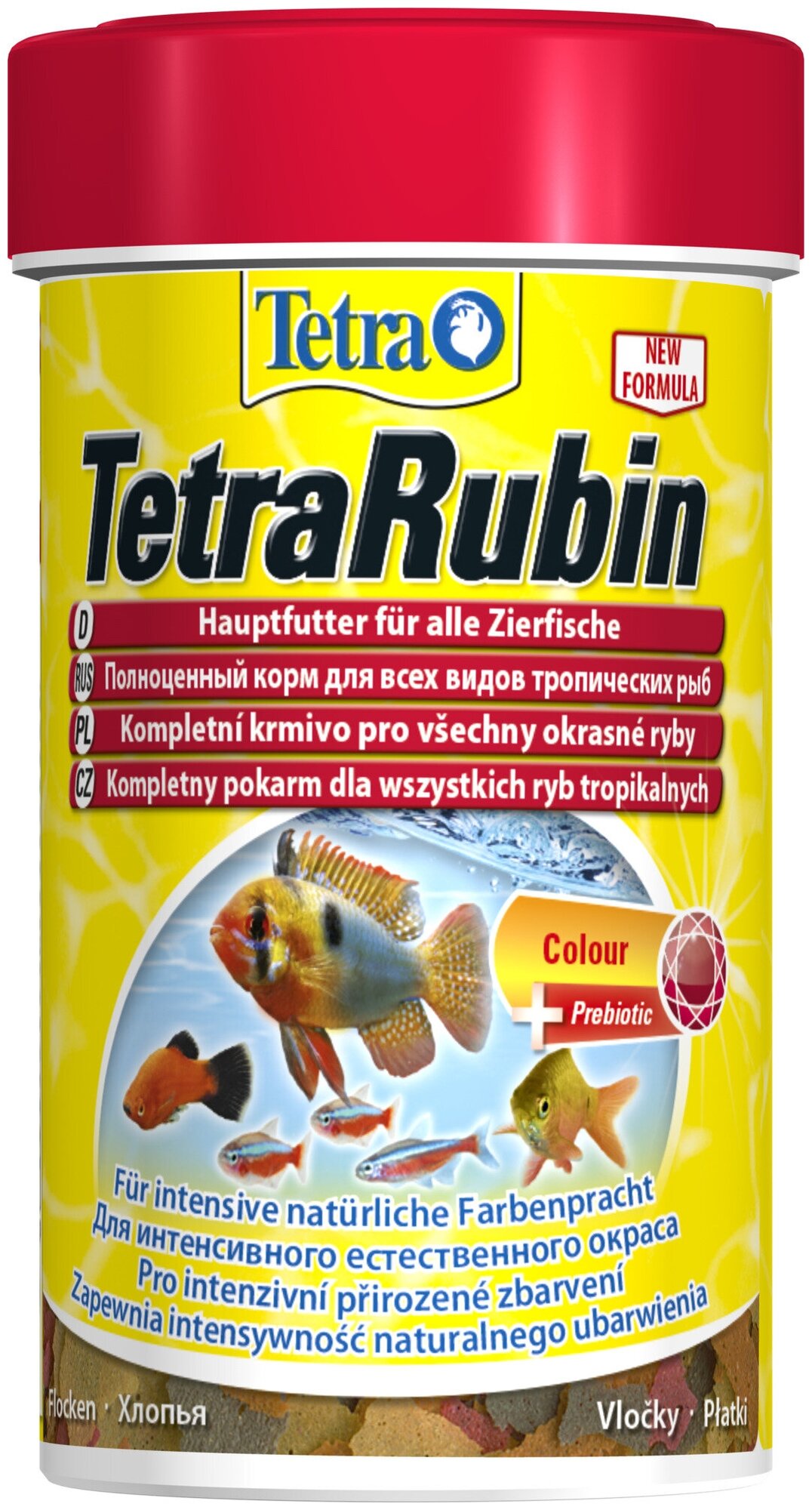 Корм для усиления насыщенности окраса Tetra Rubin 100ml хлопья