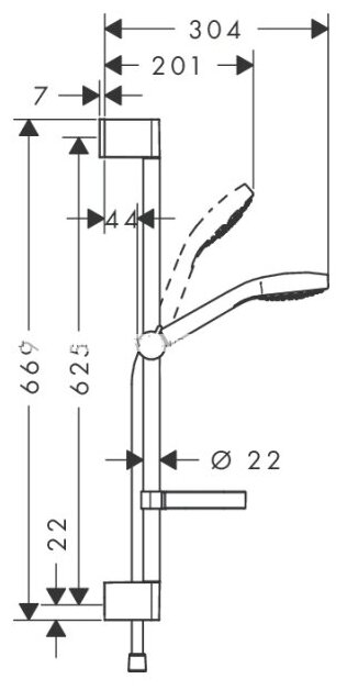 Душевой гарнитур Hansgrohe 26586400