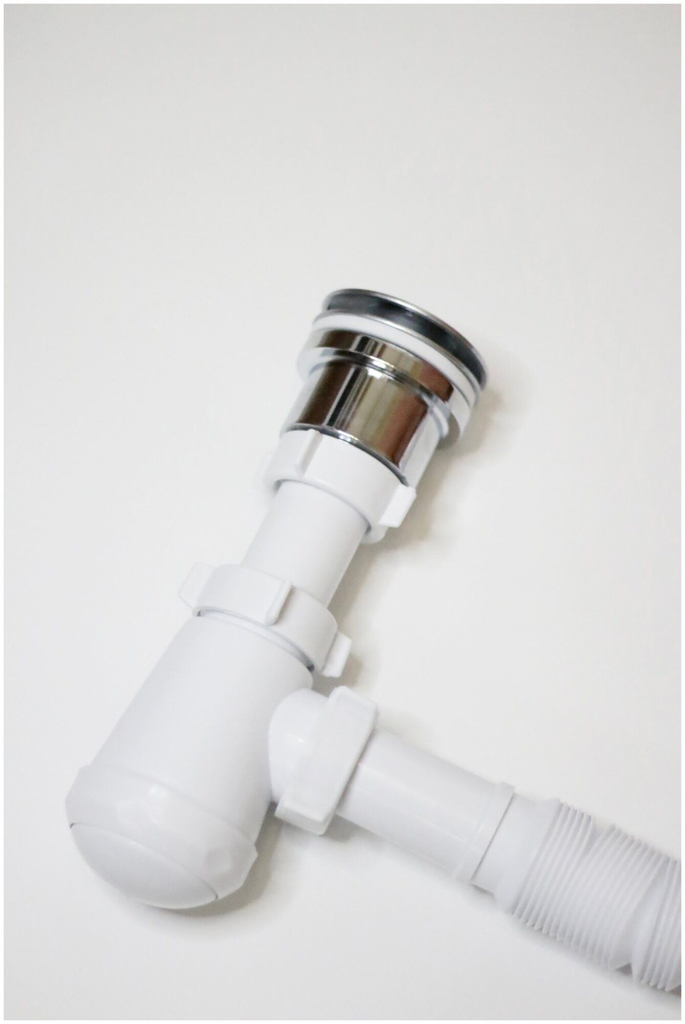 Сифон для раковины пластиковый в комплекте с универсальным хромированным донным клапаном S-Sd6chrome - фотография № 7