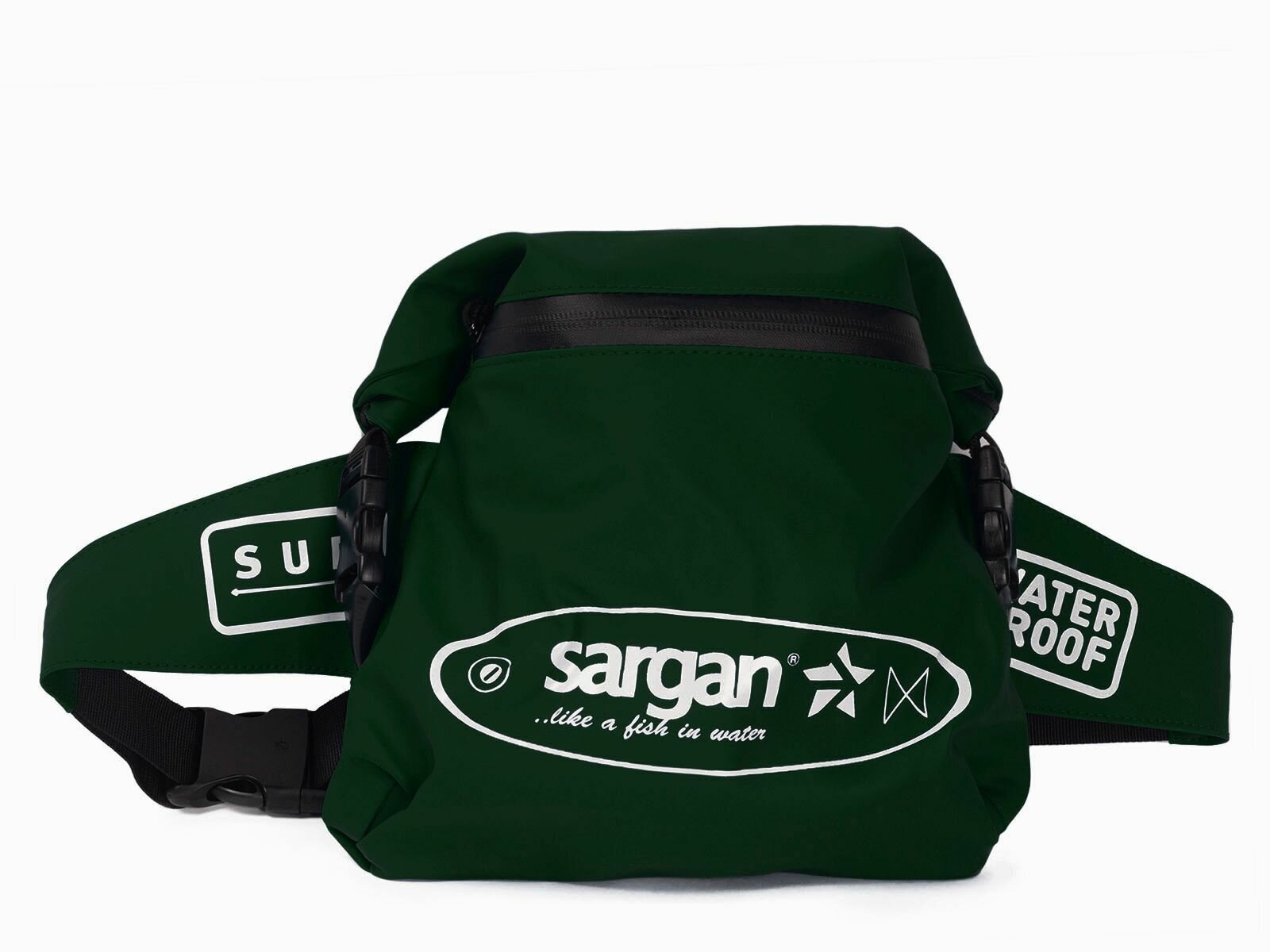 Гермосумка на пояс SARGAN "кенга SUP", с доп. карманом, зеленый
