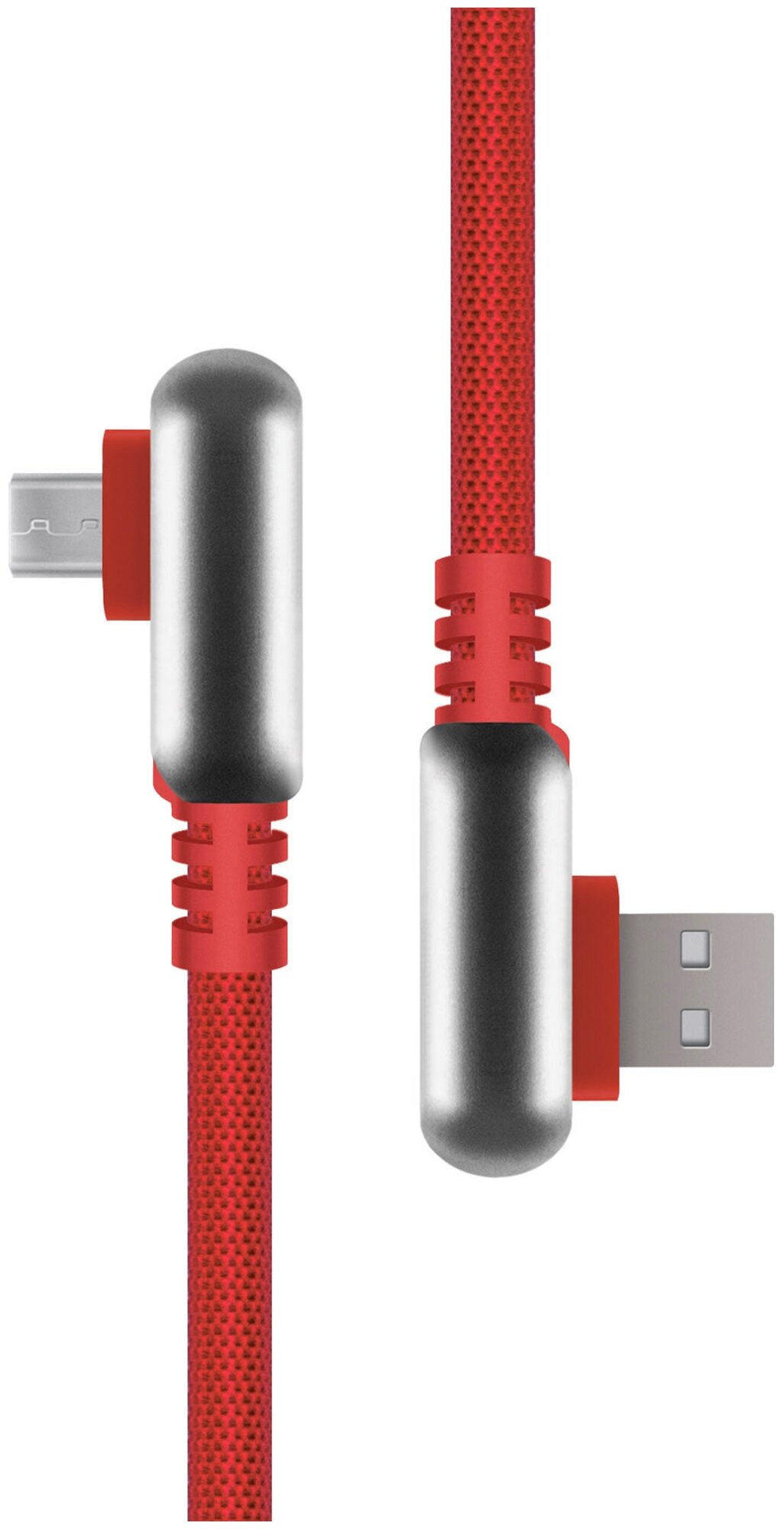 Кабель Rombica Digital Electron M Red, USB - micro USB, нейлоновая оплетка, 1.2м, красный