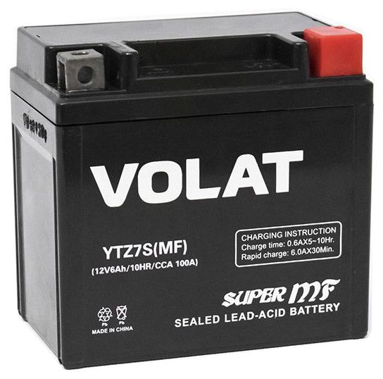 Мото аккумулятор VOLAT YTZ7S-BS (MF)