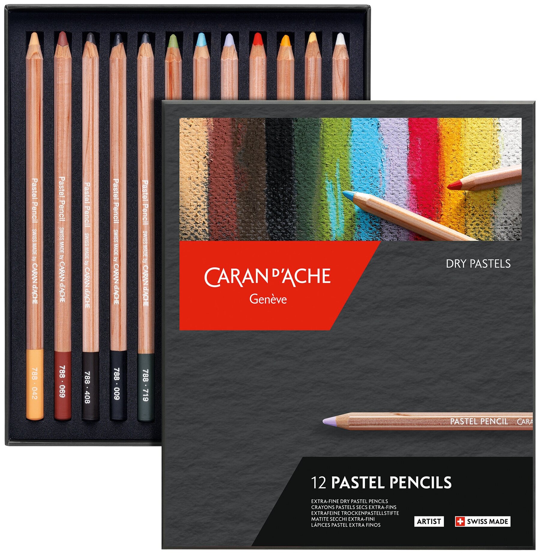 Карандаши цветные Carandache Pastel 788.312 788.312, шестигранный, дерево, 4.7мм, коробка картон