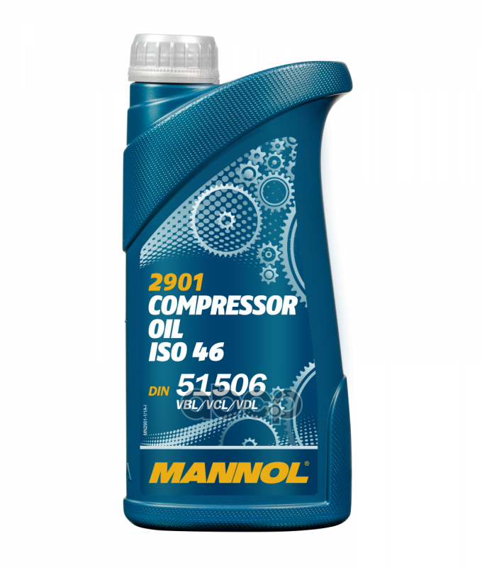 2901-1 Mannol Compressor Oil Iso 46 1 Л. Минеральное Масло Для Воздушных Компрессоров Din 51506 Vbl/ Vcl/ Vdl; Din Vdl 51515.