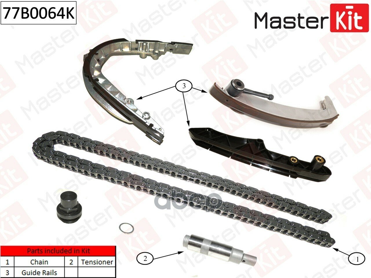 Комплект Цепи Грм Bmw M62b44 01-05 (Без Звездочек) 77B0064k MasterKit арт. 77B0064K