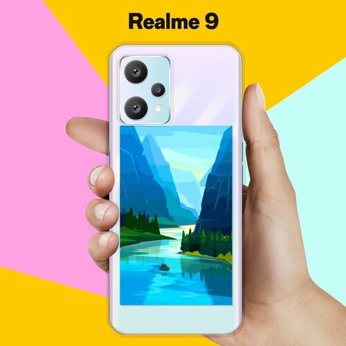 Силиконовый чехол на Realme 9 Озеро / для Реалми 9 4 Джи силиконовый чехол на realme 9 реалми 9 красный карбон