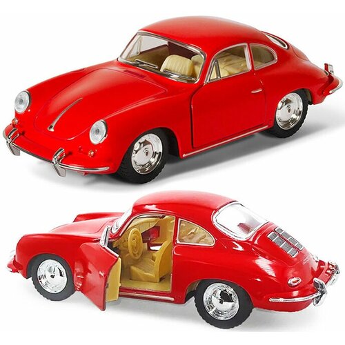 Машинка металлическая Kinsmart 1:36 Porsche 356 B Carrera 2 5398DKT инерционная, двери открываются / Красный