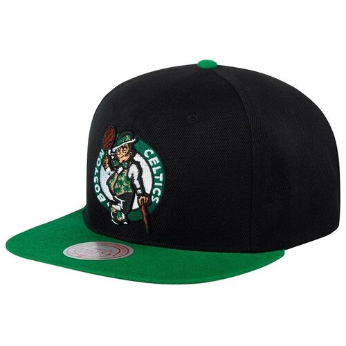 фото Бейсболка с прямым козырьком mitchell ness 6hsssh21270-bcebkgn boston celtics nba, размер one