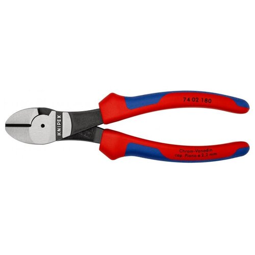 Бокорезы Knipex 74 02 180 SB в блистере 180 мм красный/синий бокорезы knipex 70 02 180 sb в блистере 180 мм синий красный